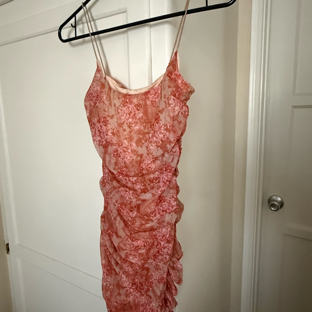 Floral Pink Bodycon Dress